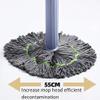 2 in 1 Dehydrated Mop, Self-Wringing Twist Mops, Floor Spin Mop System with Wringer Set, 360 Degree Spin Round Self Wringing Wall Cleaning Mop for House Bathroom Floor (Mop+Replacement Head) view 4