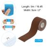 PATIKIL 16.4ft x 2 Inch Aerial Hoop Tape, 3 Roll Athletic Tape Adhesive Non-Slip Grip Tape Yoga Rig Sports Tape for Wrapping Exercises Gymnastics, Brown view 2