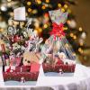 Cholemy 6 Sets, 12 x 10 Large Red Christmas Baskets, Empty Gift Baskets, DIY Cardboard Basket with Handles, Ideal for Christmas & Holiday Parties(Snowman) view 4