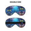 Colorful Ocean Theme Eye Mask Unisex, Zero Eye Pressure Eye Sleeping Mask, Soft Eye Shade Cover for Travel view 2