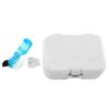Portable False Teeth Container with Denture Cleaner Brush, Denture Cup with Mirror for Cleaning Household Office Travel view 2