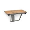 22" x 15" Teak Folding Wall Mount Shower Seat Bench, ADA Compliant view 1