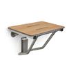22" x 15" Teak Folding Wall Mount Shower Seat Bench, ADA Compliant view 2