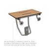 22" x 15" Teak Folding Wall Mount Shower Seat Bench, ADA Compliant view 3