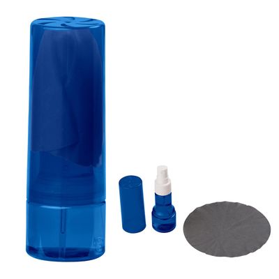 1 Oz. Cleaning Spray with Microfiber Cloth Customized with Text Name or Personalized Image $2.67 Each - Sold in Pack of 100 - Blue
