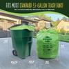 BIOGRN 50-55 Gallon Compostable Trash Bags Flat-Top 12 Bags Heavy Duty 1.57 Mil 208.2 Liter Large Lawn and Yard Waste Bag Compost for Outdoor Garden ASTM D6400, US BPI and OK Compost Home Certified view 2