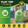 BIOGRN 50-55 Gallon Compostable Trash Bags Flat-Top 12 Bags Heavy Duty 1.57 Mil 208.2 Liter Large Lawn and Yard Waste Bag Compost for Outdoor Garden ASTM D6400, US BPI and OK Compost Home Certified view 3