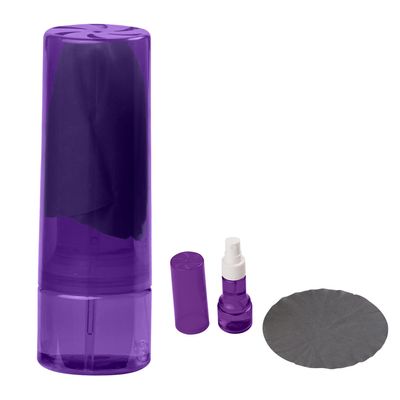 1 Oz. Cleaning Spray with Microfiber Cloth Customized with Text Name or Personalized Image $2.67 Each - Sold in Pack of 100 - Purple