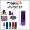 1 Oz. Cleaning Spray with Microfiber Cloth Customized with Text Name or Personalized Image $2.67 Each - Sold in Pack of 100 - Purple view 2