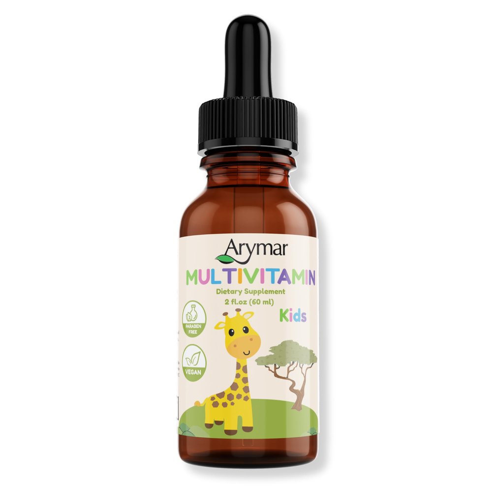 Arymar Multivitamin Liquid Supplement, B-Complex, Vitamin C, with Dropper for Children 2oz