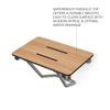 28" x 15" Teak Folding Wall Mount Shower Seat Bench, ADA Compliant view 4