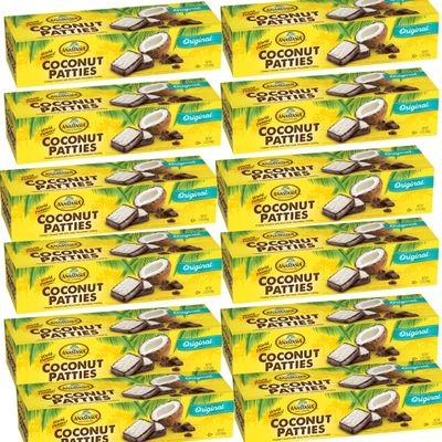 Coconut Patties, Chocolate, Anastasia Confections Coconut Patties, Coconut Original, Patties, Coconut Patties, Anastasia Coconut Patties Original, Florida Candy, Coconut Candy (12 pack)