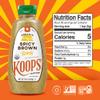 Koops' Organic Spicy Brown Mustard  Bold and Brown Mustard Sauce, Gluten-Free, Kosher, USDA Certified Organic, Made in USA, From Quality Mustard Seeds  12 Oz, Pack of 2 view 2