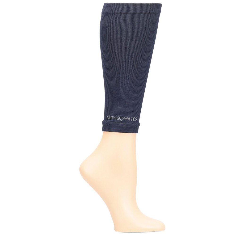 Nurse Mates Calf Sleeve | 12-14 mmHg Graduated Compression | Support & Comfort | 1 Pair | Navy | Large