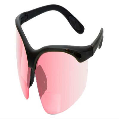 Calabria 91348 Pink FL-41 Tinted BiFocal Safety Glasses +3.50 Fluorescent Blue Light Sensitivity Outdoors Indoor Photophobia