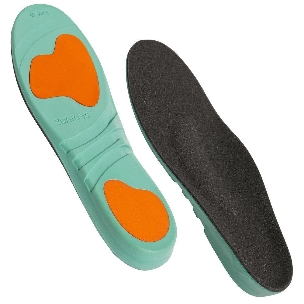 ZenToes Diabetic Cushioned Insoles for Men and Women, Shock Absorbing Plastazote Foam Pads for Plantar Fasciitis, Metatarsalgia, Morton's Neuroma Relief - 1 Pair (M14/W15.5)