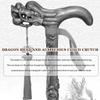 Walking Cane Walking Cane for Women Auspicious Cloud + Dragon Pattern Trekking Stick, Hand-Carved Solid Wood Walking Cane, Safety Non-Slip Crutch with Wrist Strap, Load-Bearing 90kg/198lbs(A,85cm(Use view 2