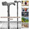 Walking Cane Walking Cane for Women Auspicious Cloud + Dragon Pattern Trekking Stick, Hand-Carved Solid Wood Walking Cane, Safety Non-Slip Crutch with Wrist Strap, Load-Bearing 90kg/198lbs(A,85cm(Use view 3