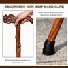Walking Cane Walking Cane for Women Auspicious Cloud + Dragon Pattern Trekking Stick, Hand-Carved Solid Wood Walking Cane, Safety Non-Slip Crutch with Wrist Strap, Load-Bearing 90kg/198lbs(A,85cm(Use view 4