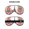 Eiffel Tower Rose Flower Eye Sleep Mask,Blackout Eye Mask for Sleeping, Comfort Sleep Eye Mask for Travel Meditation Nap view 2