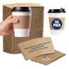 AMAZING GOODS Disposable White Paper Cups, Hot Coffee Cups - Eco-Friendly Hot Cup (50, Sleeves) view 1