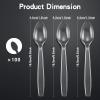 100-Pack Clear Plastic Spoons Disposable BPA-Free Heat Resistant Utensils for Catering & Events -Spoons Heavy Duty Bulk,plastic disposable for Party Supplies view 2