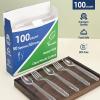 100-Pack Clear Plastic Spoons Disposable BPA-Free Heat Resistant Utensils for Catering & Events -Spoons Heavy Duty Bulk,plastic disposable for Party Supplies view 4