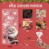 LOKIPA 120PCS Christmas Cellophane Treat Bags, 4 Styles Cello Candy Goody Bags Clear With 150 Twist Ties for Party Supplies view 2