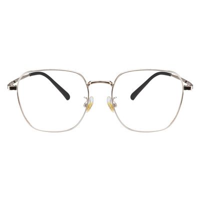 LAMBBAA Blue Light Reading Glasses Classic Fashion Anti Blue Ray Computer Eyeglasses Titanium Frame Clear Lens Eyewear for Women MenGold Black+4.25Magnification