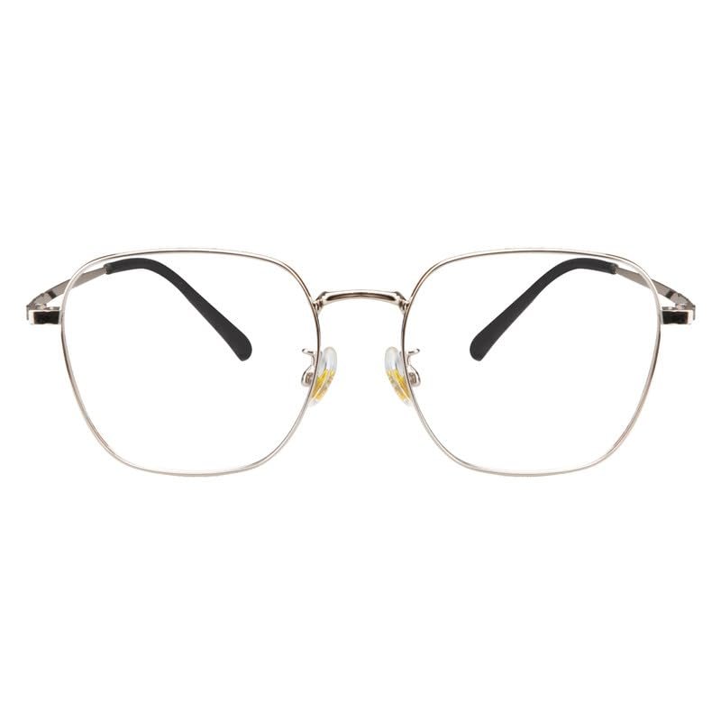 LAMBBAA Blue Light Reading Glasses Classic Fashion Anti Blue Ray Computer Eyeglasses Titanium Frame Clear Lens Eyewear for Women MenGold Black+4.25Magnification