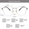 LAMBBAA Blue Light Reading Glasses Classic Fashion Anti Blue Ray Computer Eyeglasses Titanium Frame Clear Lens Eyewear for Women MenGold Black+4.25Magnification view 3