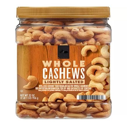 Lightly Salted Whole Cashews, 33 oz. (pack of 3) BY LOS