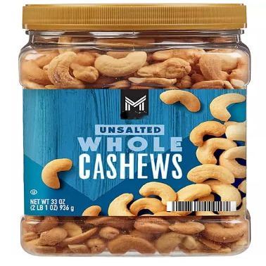 Unsalted Whole Cashews 33 oz. (pack of 3) by LOS