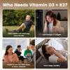 VEV Corefeel Vitamin D3 K2 10,000 IU, 200 mcg MK-7, 300 Coconut Oil Softgels, 2 in 1 Vitamins Supplement D & K (Include MK7), Easy to Swallow, Supports Calcium Absorption, Bone Health view 3