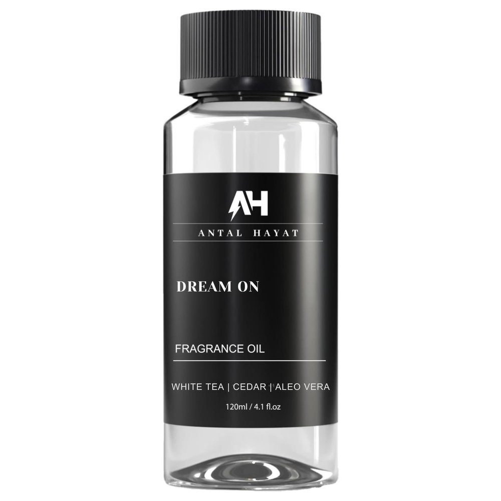 Antal Hayat Dream On Diffuser Oil 120ml  Hotel Collection Essential Oils for Diffuser  White Tea, Vanilla & Cedarwood  Luxury Home Scent  Hotel Inspired Aromatherapy Oil for Home & Office