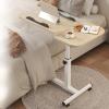 LEGGKKWY Bed Desk Over The Bed Table with Wheels Overbed Table Over The Bed Desk Over Bed Table Mobile Desk Bed Table with Wheels Computer Table for Bed Overbed Table with Wheels(Wood) view 1