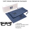 Mirkcittle Oversized Blue Light Blocking Glasses for Women Men Fashion Clear Frame Square Computer Eyeglasses(White Frame) view 3