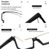 Mirkcittle Oversized Blue Light Blocking Glasses for Women Men Fashion Clear Frame Square Computer Eyeglasses(White Frame) view 4