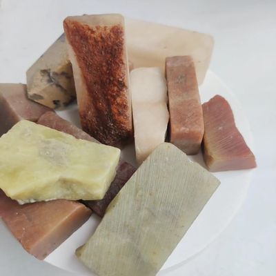 1-3pcs Natural Chinese Stamp Seal Stone Irregular Shoushan Stone Dandong Stone Mineral Specimens Home Decoration Stone