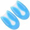 1Pair Blue Silicone U-Shaped Heel Cups Plantar Fasciitis Insert Invisible Heel Pads Soft Gel Heel Cushions Protectors Shock Absorbing Support for Women Men(Medium) view 1