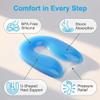 1Pair Blue Silicone U-Shaped Heel Cups Plantar Fasciitis Insert Invisible Heel Pads Soft Gel Heel Cushions Protectors Shock Absorbing Support for Women Men(Medium) view 3