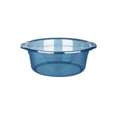 Universal multifunctional basin, large, medium and small transparent basins, washbasin, laundry basin, vegetable washing basin, foot washing basin (6, Transparent Blue(Small))