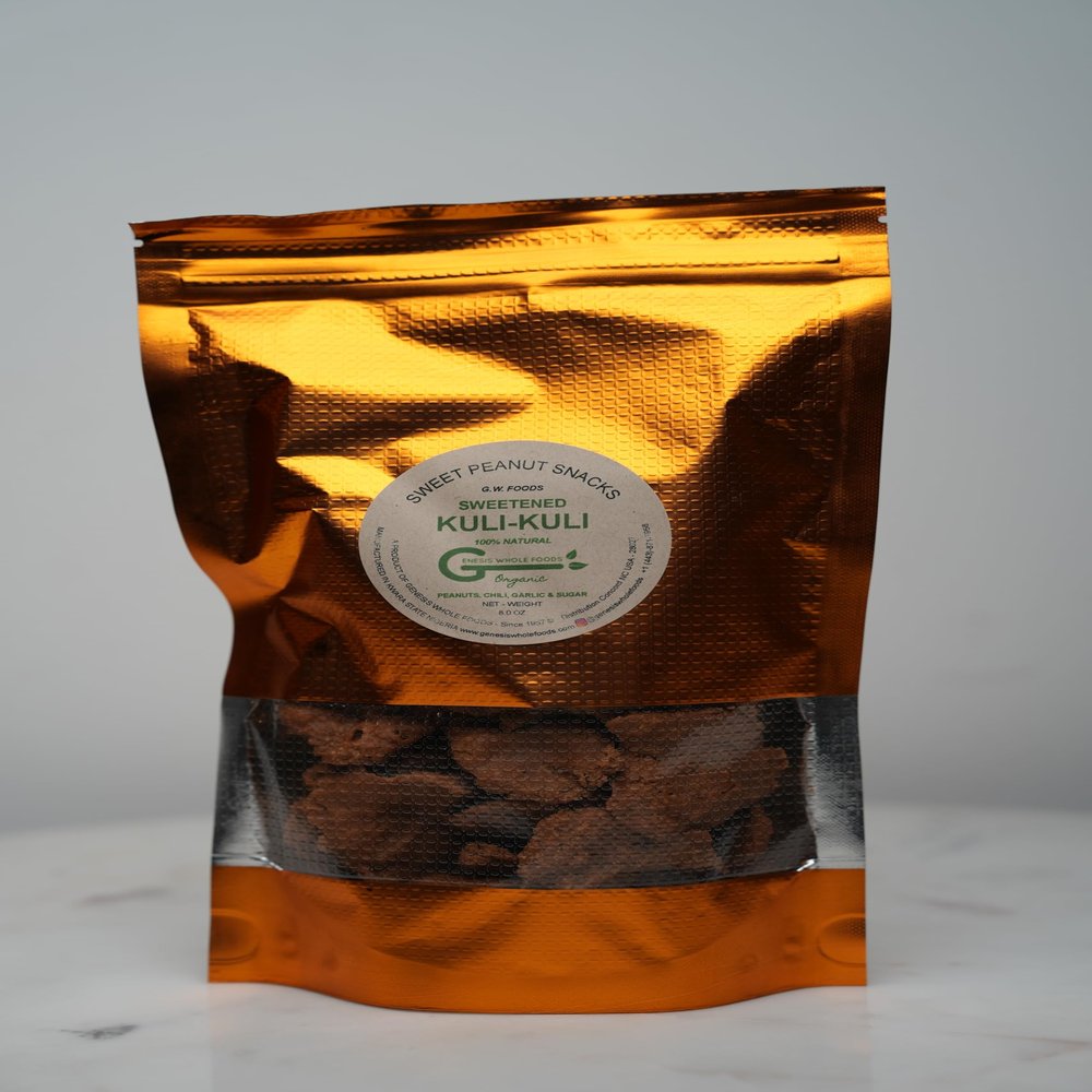 Genesis Whole Foods - Sweet Crunchy Kuli Peanut Snack - 8 oz - Crispy Groundnut Delights | Perfect for Healthy Snacking | Authentic Nigerian Treat | Vegan & Protein-Packed | Organic | Gluten-Free