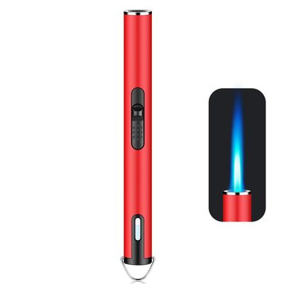 nopqwz Metal Windproof Lighter, Jet Flame Lighter, Adjustable Flame, Windproof Butane refillable, Suitable for Indoor and Outdoor use(Red)