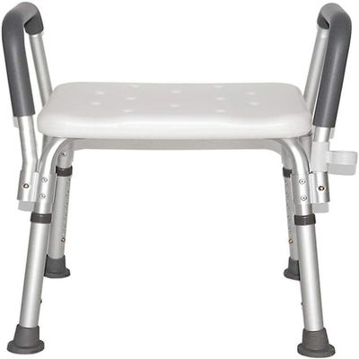 Shower Chair,Bath/Shower Stool Ergonomic Bathroom Seat with Safety Handle Mobility Aid Height Adjustable Bathtub Shower Chair