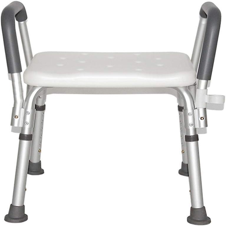 Shower Chair,Bath/Shower Stool Ergonomic Bathroom Seat with Safety Handle Mobility Aid Height Adjustable Bathtub Shower Chair