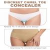 CICKEE Camel-Not Camel Toe Concealer Silicon Insert - Seamless Camel Toe Hider Stopper Cover Pack No Camel Toe Underwear Guard Anti Cameltoe Pad for Women - 4 Pack Transparent & Nude view 4