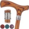 Fritz Comfort Cane  Matching Stained Wood Handle & Shaft Arthritis-Friendly Grip, Walking Stick for Men and Women, Walking Cane for Hiking (Brown Espresso Handle, Petite to Smaller Hand) view 1