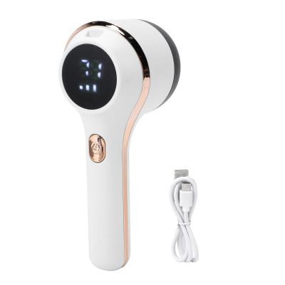Electric Lint Remover Fabric Shaver Sweater Shaver Multifunctional Rechargeable Digital Display Fuzz Remover Fabric Lint Remover for Clothes Furniture (White)