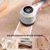 Electric Lint Remover Fabric Shaver Sweater Shaver Multifunctional Rechargeable Digital Display Fuzz Remover Fabric Lint Remover for Clothes Furniture (White) view 3